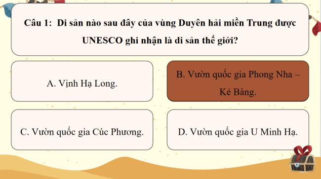 Game khởi động Lịch sử - Địa lí 4 Bài 17