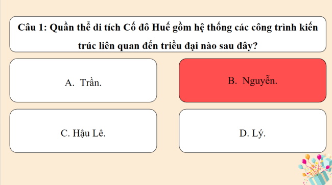 Game khởi động Lịch sử - Địa lí 4 Bài 18