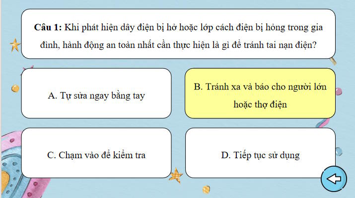 Trò chơi khởi động Công nghệ 8 Ôn tập chương 3