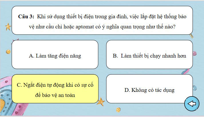 Trò chơi khởi động Công nghệ 8 Ôn tập chương 3