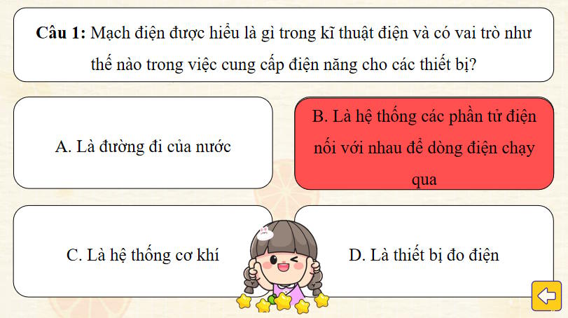 Trò chơi khởi động Công nghệ 8 Ôn tập chương 4