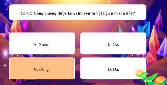 Game khởi động Lịch sử - Địa lí 4 Bài 23