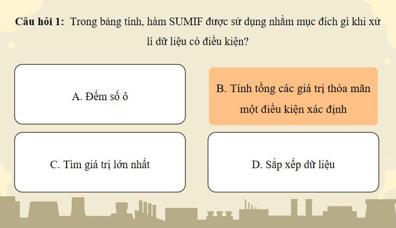 Trò chơi khởi động Tin học 9 Bài 11a: