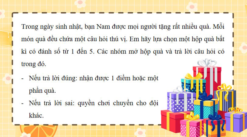 Trò chơi khởi động Tin học 9 Bài 11b: