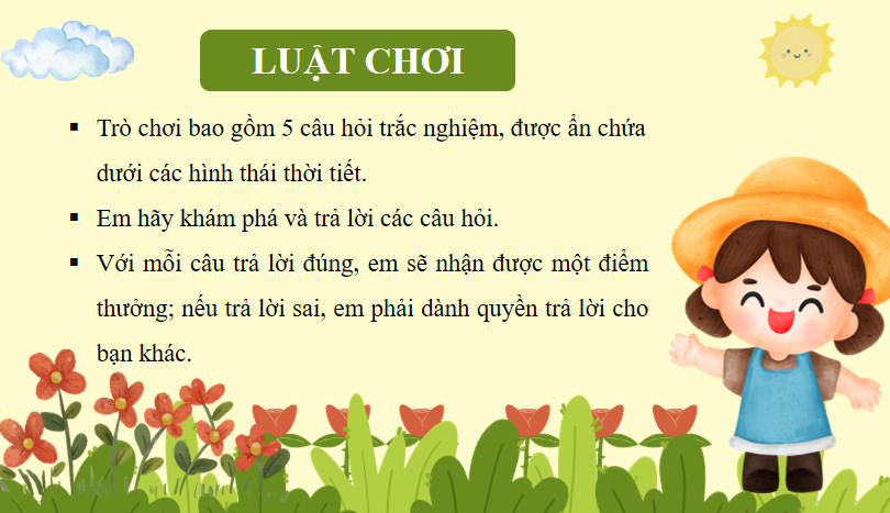 Trò chơi khởi động Tin học 9 Bài 12a: