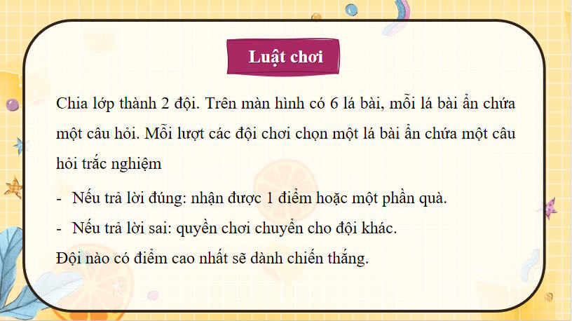 Trò chơi khởi động Tin học 9 Bài 12b: