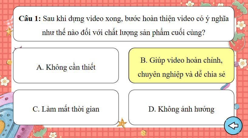 Trò chơi khởi động Tin học 9 Bài 12b: