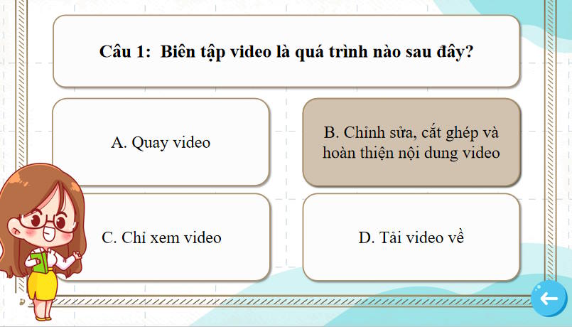 Trò chơi khởi động Tin học 9 Bài 13b: