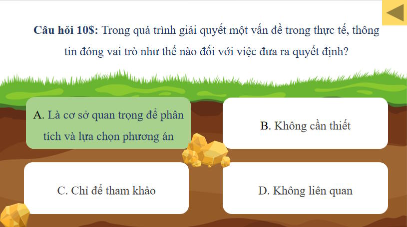Trò chơi khởi động Tin học 9 Bài 2: