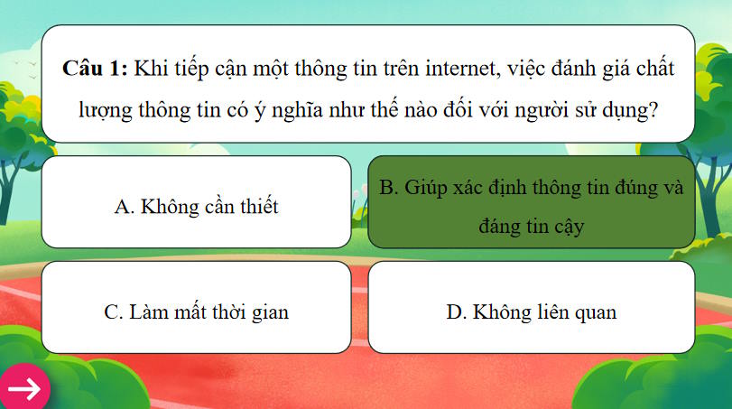Trò chơi khởi động Tin học 9 Bài 3: