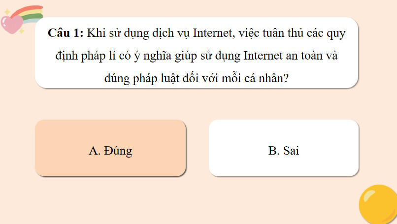 Trò chơi khởi động Tin học 9 Bài 4: