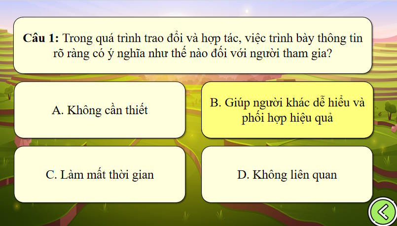 Trò chơi khởi động Tin học 9 Bài 7: