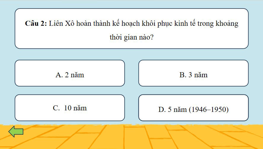 Game khởi động Lịch sử 9 Bài 10