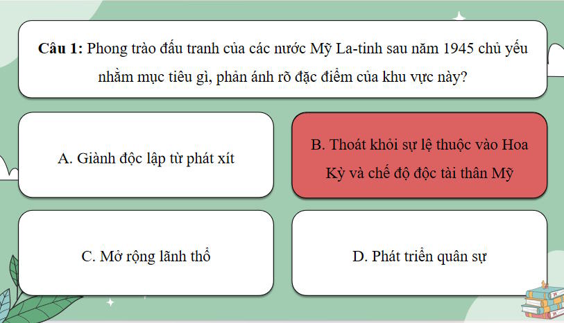 Game khởi động Lịch sử 9 Bài 12