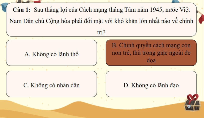 Game khởi động Lịch sử 9 Bài 13