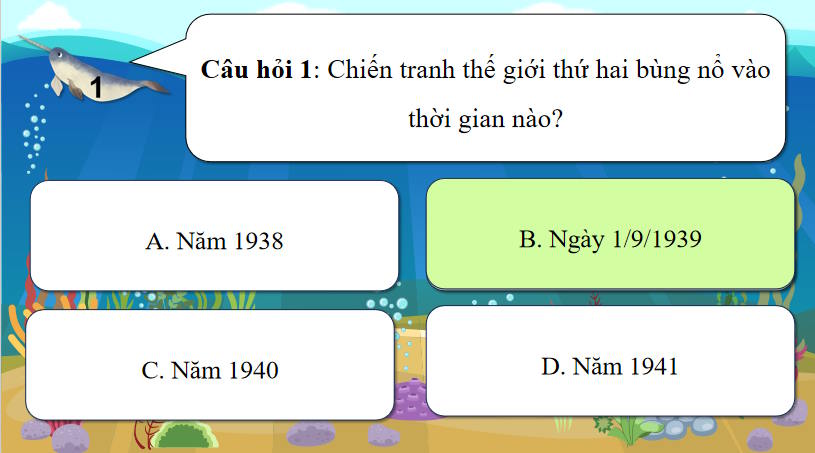 Game khởi động Lịch sử 9 Bài 4