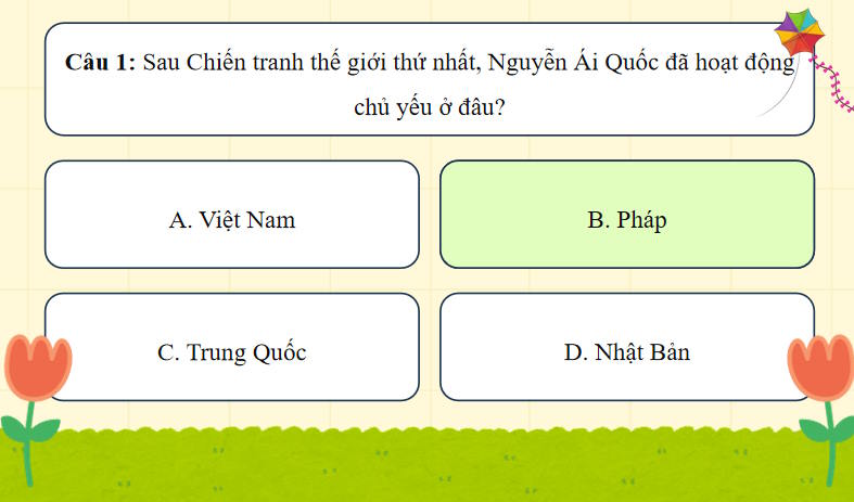 Game khởi động Lịch sử 9 Bài 6