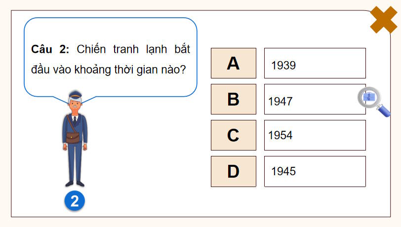 Game khởi động Lịch sử 9 Bài 9