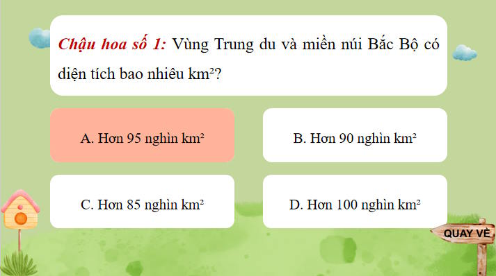 Trò chơi khởi động Địa lí 9 Bài 11