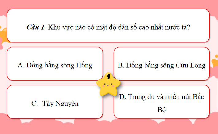 Trò chơi khởi động Địa lí 9 Bài 2