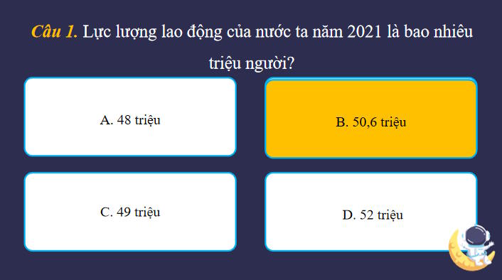 Trò chơi khởi động Địa lí 9 Bài 3