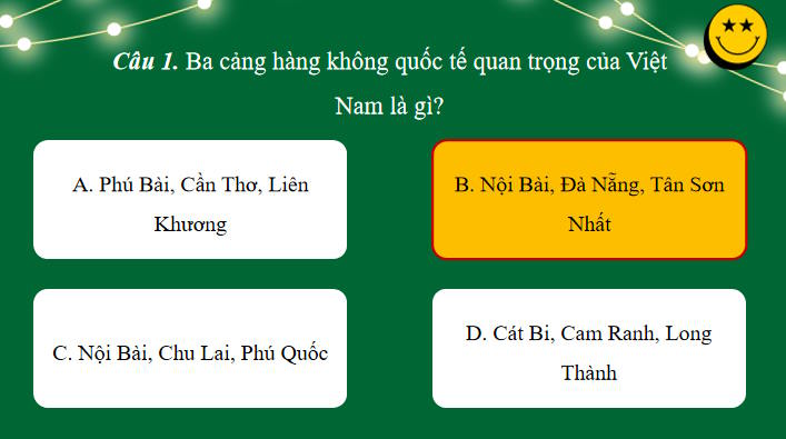 Trò chơi khởi động Địa lí 9 Bài 8