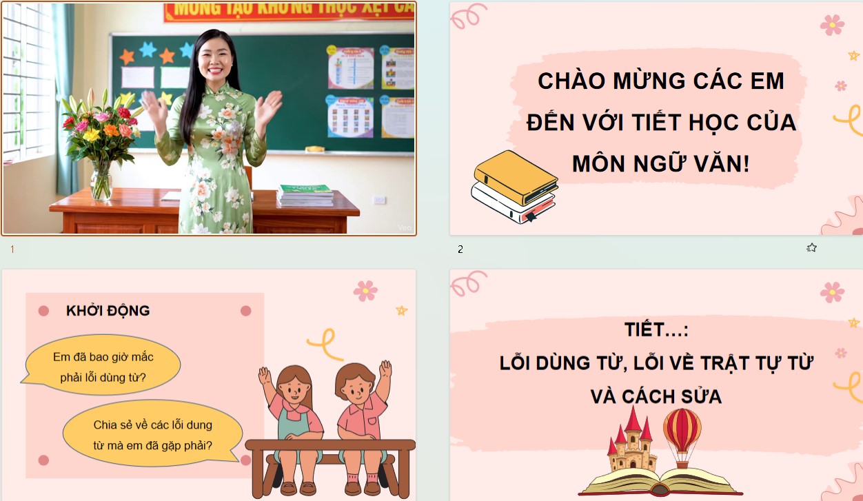 Bài giảng Ngữ Văn 10 KNTT Bài 2: Thực hành tiếng Việt: Lỗi dùng từ, lỗi về trật tự từ và cách sửa