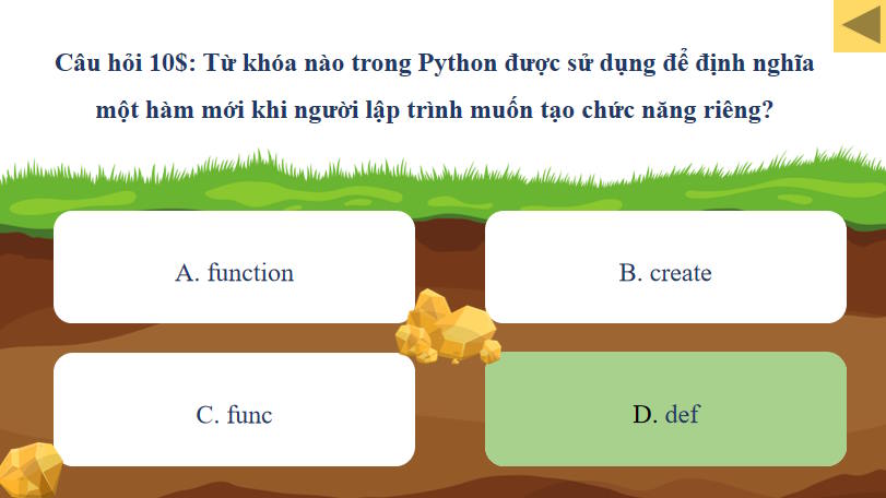 Game khởi động Tin học 10 Bài 26