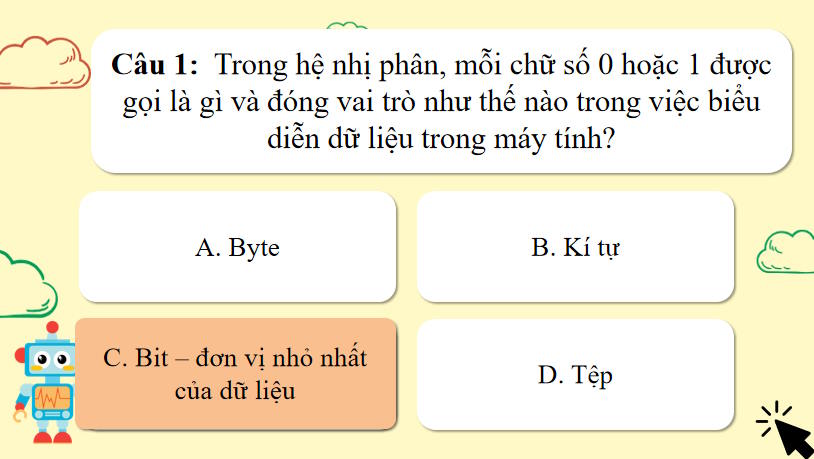 Game khởi động Tin học 10 Bài 4