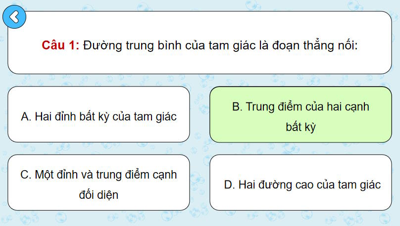 Trò chơi khởi động Toán 8 Bài 16
