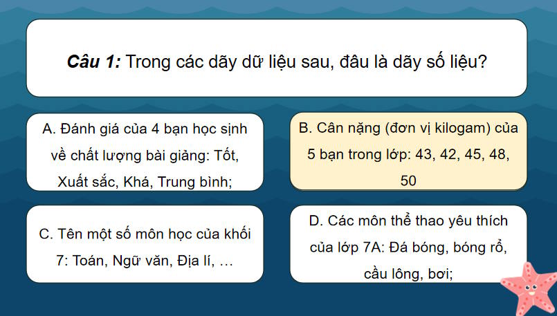 Trò chơi khởi động Toán 8 Bài 18