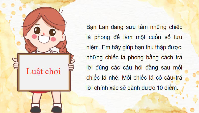 Trò chơi khởi động Toán 8 Bài 20
