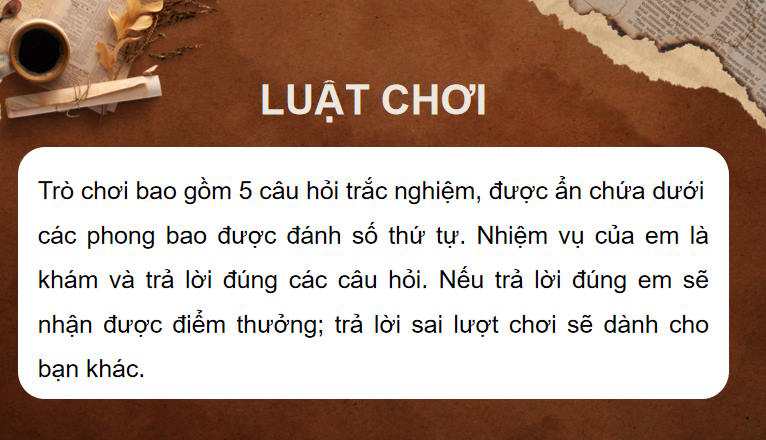 Game khởi động Toán 8 Luyện tập chung trang 40