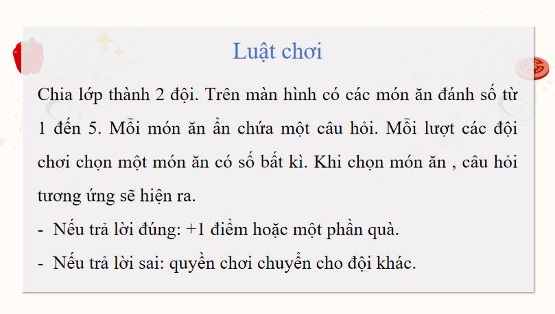 Game khởi động Toán 8 Luyện tập chung trang 56