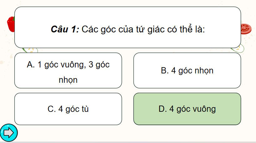Game khởi động Toán 8 Luyện tập chung trang 56