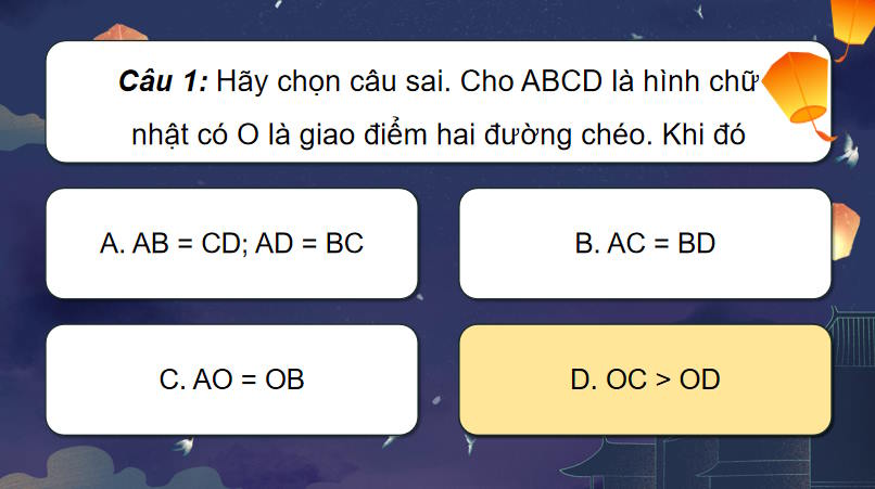 Game khởi động Toán 8 Luyện tập chung trang 73