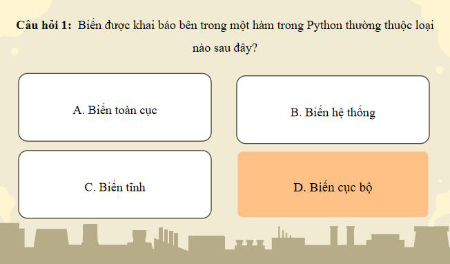 Trò chơi khởi động Tin học 10 Bài 28