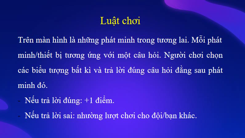 Trò chơi khởi động Tin học 10 Bài 34