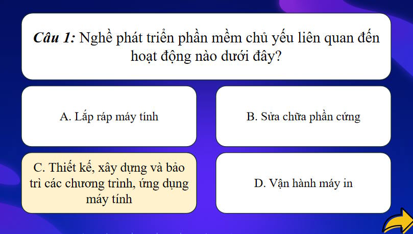 Trò chơi khởi động Tin học 10 Bài 34