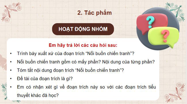 Ngữ văn 12 Bài 1: Nỗi buồn chiến tranh