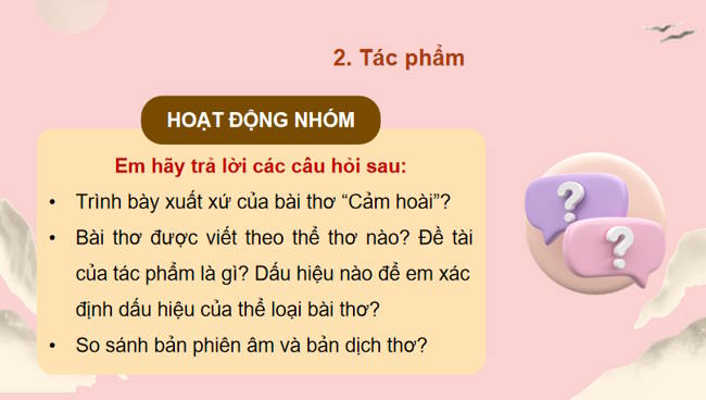 Ngữ văn 12 Bài 2: Cảm hoài