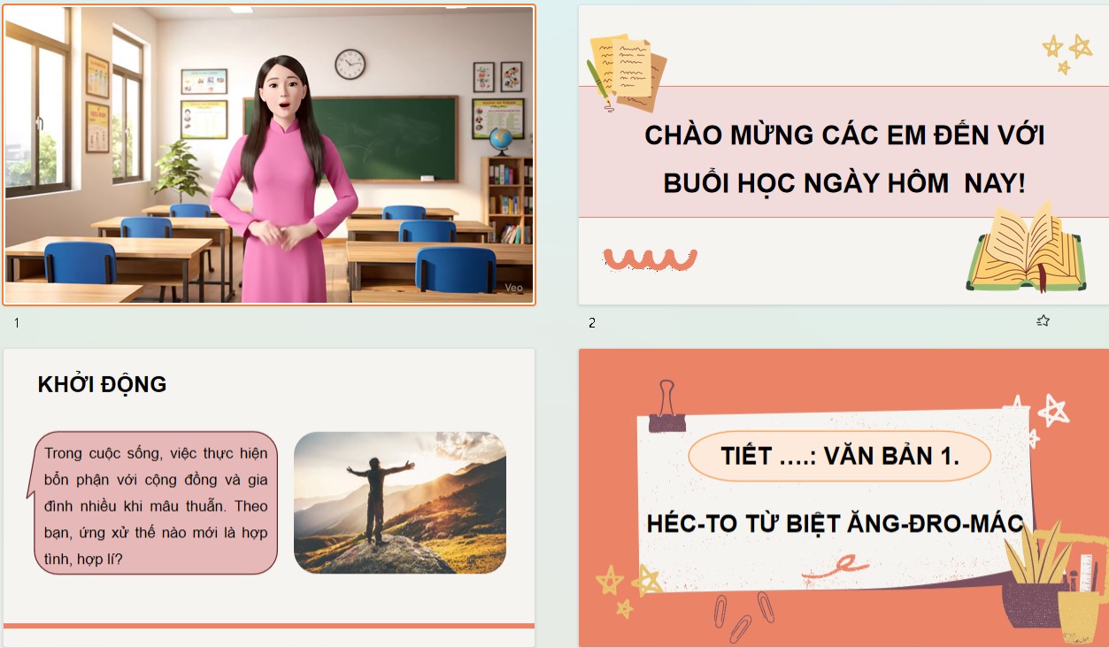Bài giảng PowerPoint Ngữ Văn 10 Kết nối tri thức Bài 4: Héc-to từ biệt Ăng-drô-mác