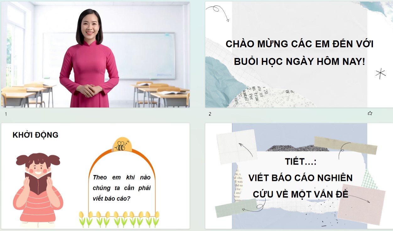 Bài giảng Ngữ Văn 10 KNTT Bài 4: Viết báo cáo nghiên cứu về một vấn đề