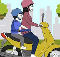 Giáo án mầm non: An toàn khi ngồi trên xe máy