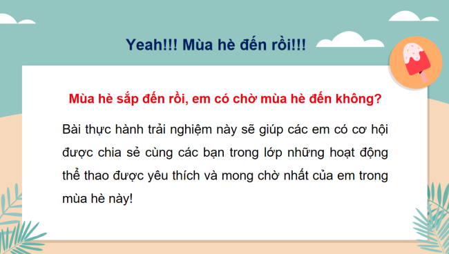 PowerPoint Toán 6 Hoạt động thể thao nào được yêu thích nhất trong hè?