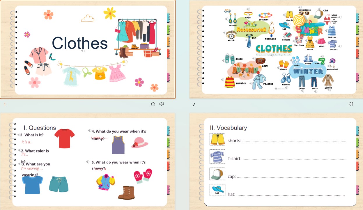 PPT Tiếng Anh theo chủ đề Clothes