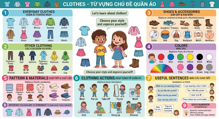 Từ vựng chủ đề Clothes