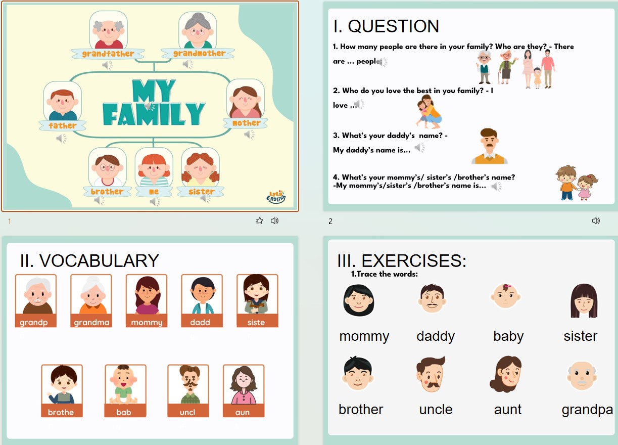 PPT Tiếng Anh theo chủ đề My Family