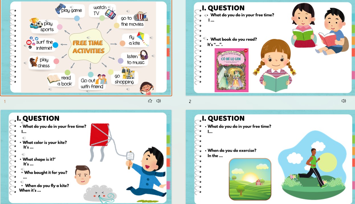 PPT Tiếng Anh theo chủ đề Free time Activities