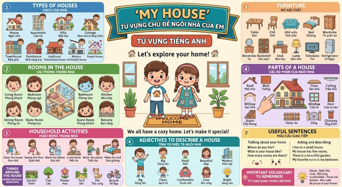 Từ vựng chủ đề My House